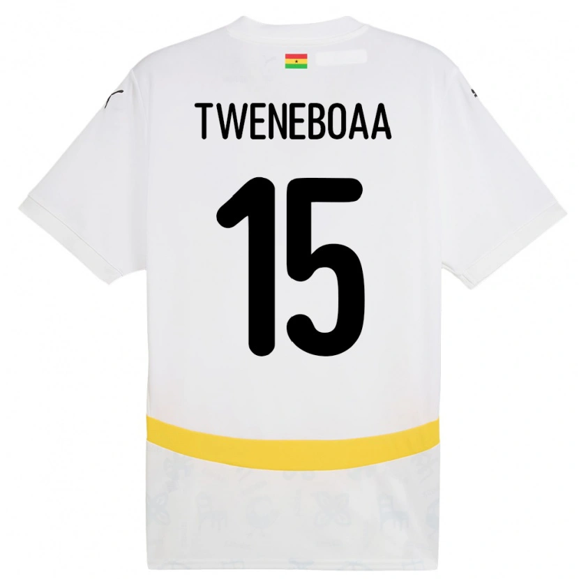 Danxen Damen Ghana Justice Tweneboaa #15 Weiß Heimtrikot Trikot 24-26 T-Shirt