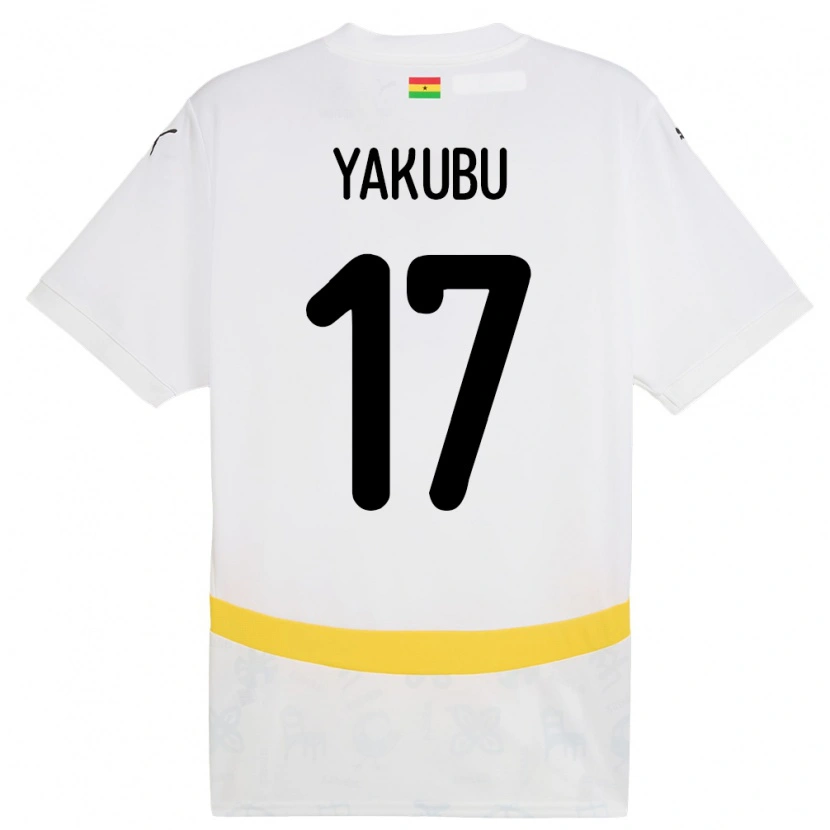 Danxen Damen Ghana Mustapha Yakubu #17 Weiß Heimtrikot Trikot 24-26 T-Shirt