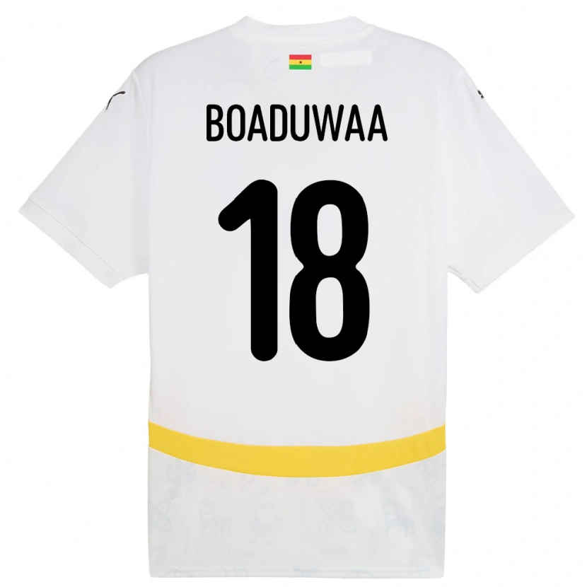 Danxen Damen Ghana Doris Boaduwaa #18 Weiß Heimtrikot Trikot 24-26 T-Shirt