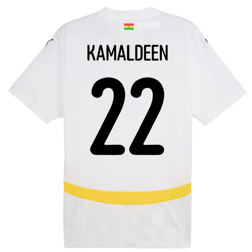 Danxen Damen Ghana Kamaldeen Sulemana #22 Weiß Heimtrikot Trikot 24-26 T-Shirt