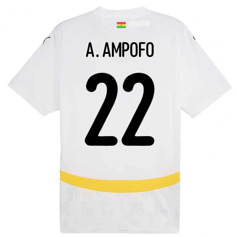Danxen Damen Ghana Eugene Amankwah Ampofo #22 Weiß Heimtrikot Trikot 24-26 T-Shirt