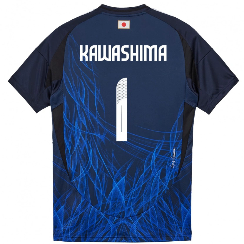 Danxen Damen Japan Eiji Kawashima #1 Dunkelblau Heimtrikot Trikot 24-26 T-Shirt