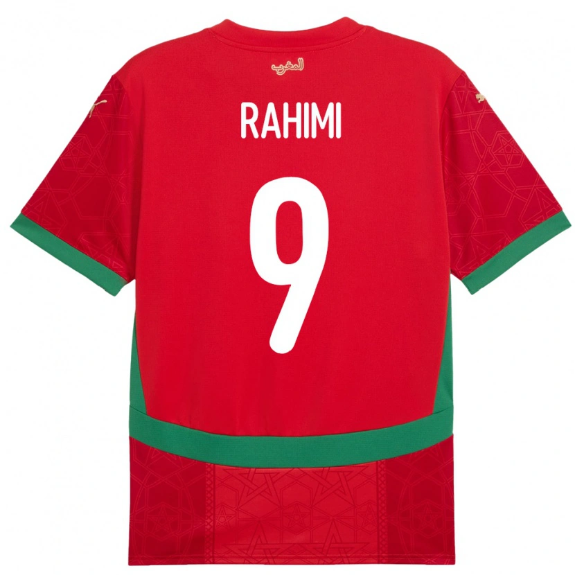 Danxen Damen Marokko Soufiane Rahimi #9 Rot Heimtrikot Trikot 24-26 T-Shirt