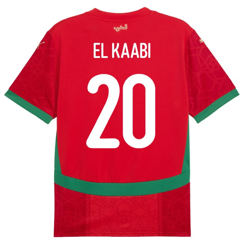 Danxen Damen Marokko Ayoub El Kaabi #20 Rot Heimtrikot Trikot 24-26 T-Shirt