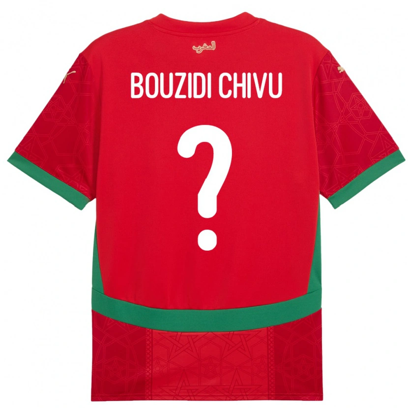 Danxen Damen Marokko Rayan Bouzidi Chivu #0 Rot Heimtrikot Trikot 24-26 T-Shirt