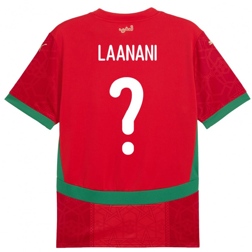 Danxen Damen Marokko Kamal Laanani #0 Rot Heimtrikot Trikot 24-26 T-Shirt