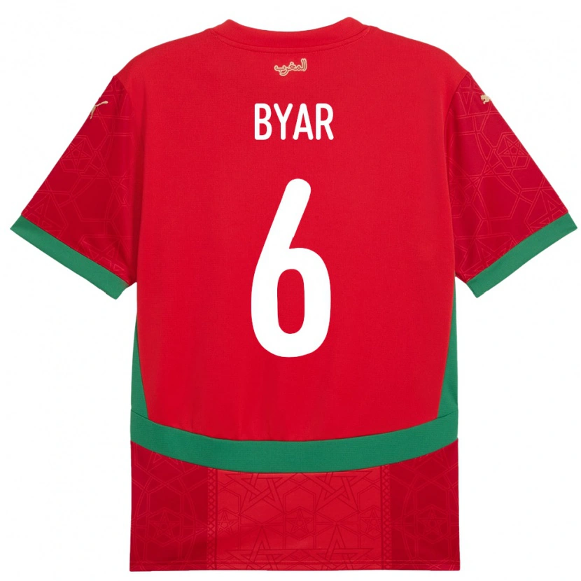 Danxen Damen Marokko Naïm Byar #6 Rot Heimtrikot Trikot 24-26 T-Shirt