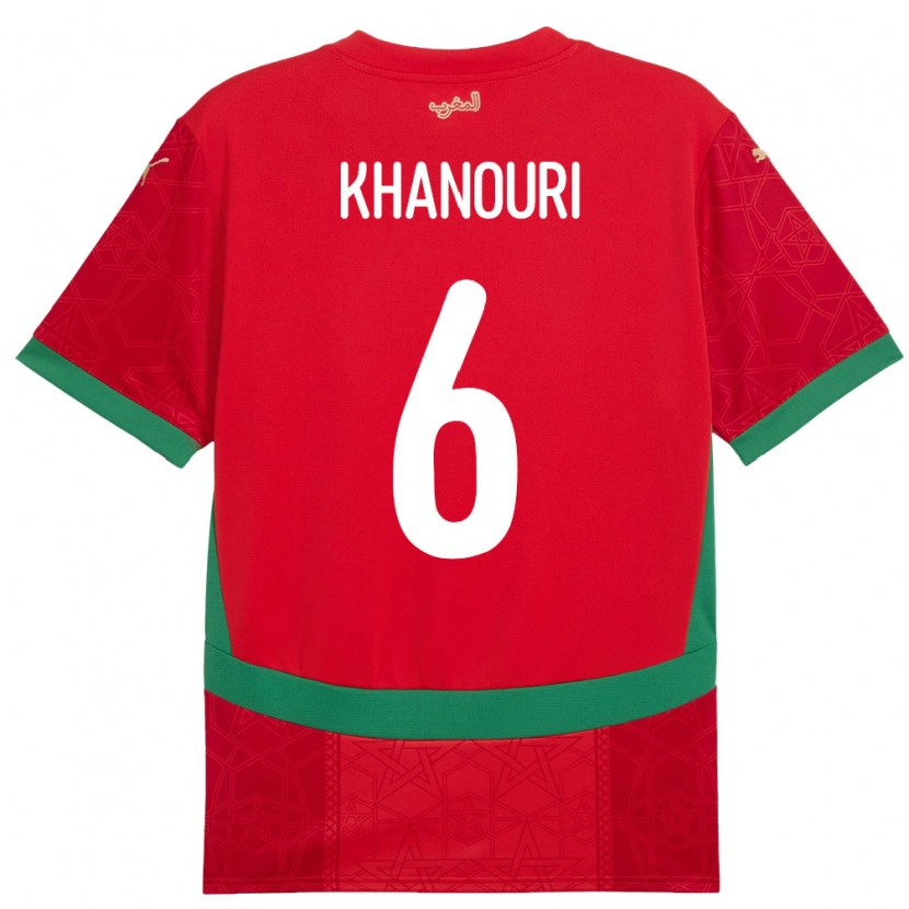 Danxen Damen Marokko Adam Khanouri #6 Rot Heimtrikot Trikot 24-26 T-Shirt