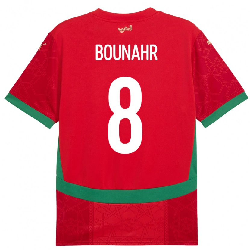 Danxen Damen Marokko Ilyas Bounahr #8 Rot Heimtrikot Trikot 24-26 T-Shirt