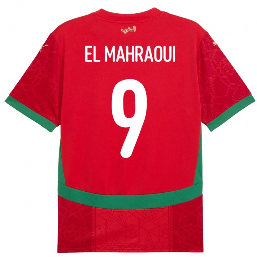Danxen Damen Marokko Anas El Mahraoui #9 Rot Heimtrikot Trikot 24-26 T-Shirt