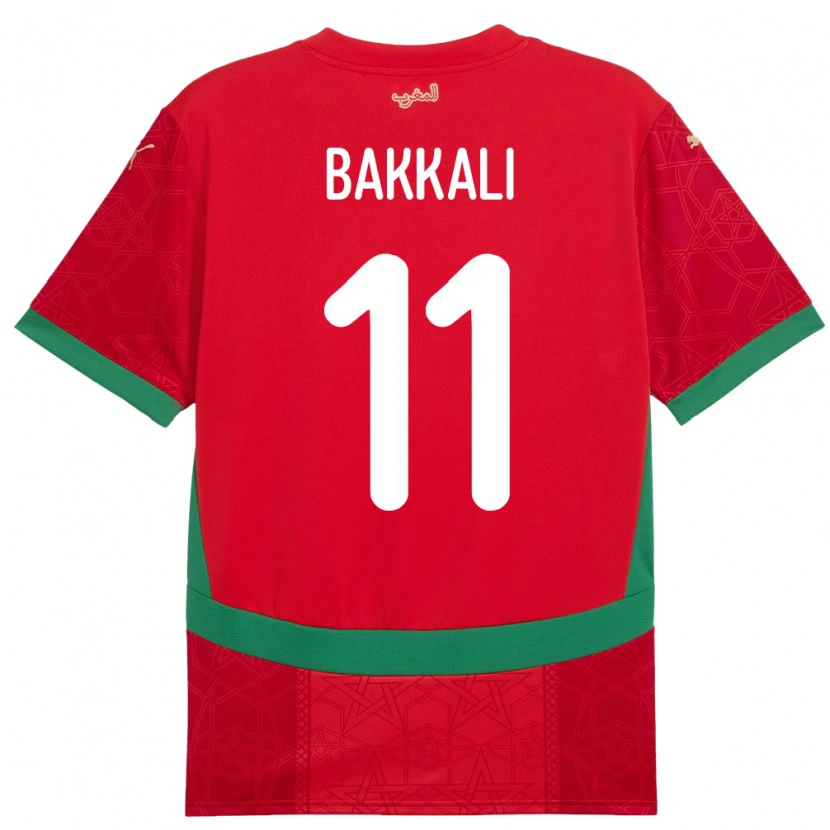 Danxen Damen Marokko Mohamade Bakkali #11 Rot Heimtrikot Trikot 24-26 T-Shirt