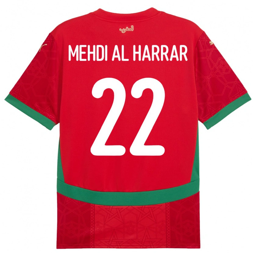 Danxen Damen Marokko El Mehdi Al Harrar #22 Rot Heimtrikot Trikot 24-26 T-Shirt