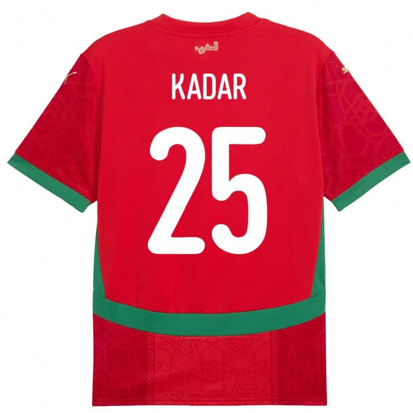 Danxen Damen Marokko Nawfel-Abdelkader Kadar #25 Rot Heimtrikot Trikot 24-26 T-Shirt