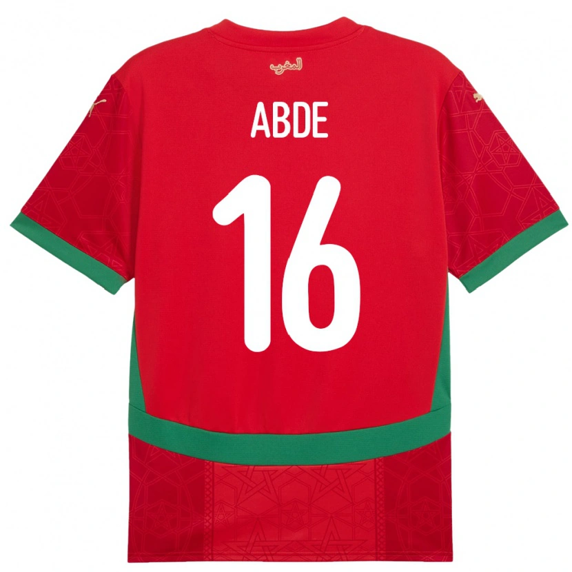 Danxen Damen Marokko Ez Abde #16 Rot Heimtrikot Trikot 24-26 T-Shirt