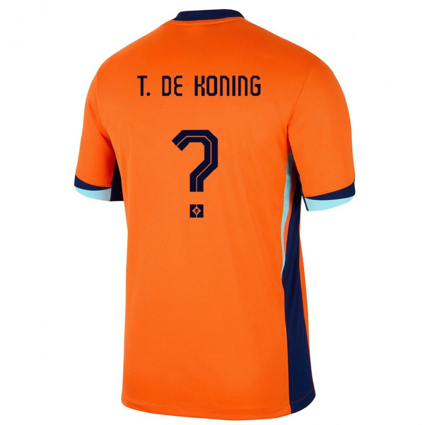 Danxen Damen Niederlande Tim De Koning #0 Orange Heimtrikot Trikot 24-26 T-Shirt