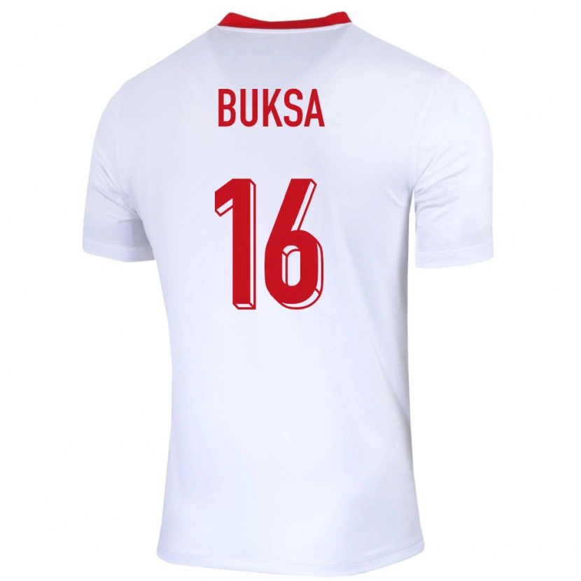 Danxen Damen Polen Adam Buksa #16 Weiß Heimtrikot Trikot 24-26 T-Shirt