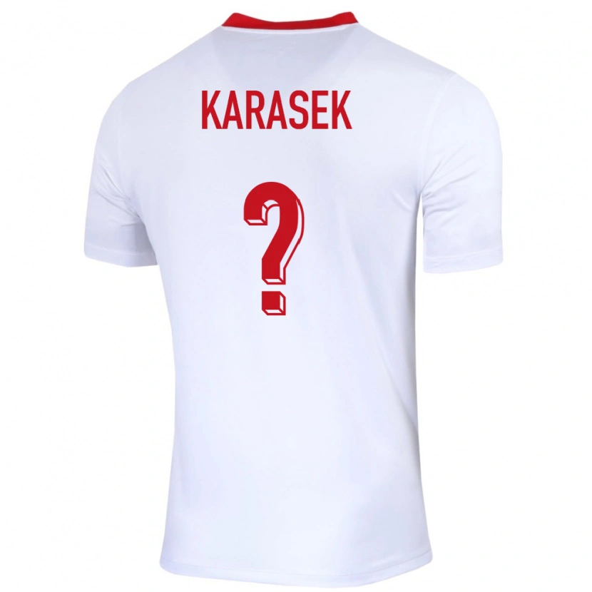 Danxen Damen Polen Kacper Karasek #0 Weiß Heimtrikot Trikot 24-26 T-Shirt