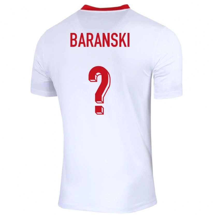 Danxen Damen Polen Kacper Baranski #0 Weiß Heimtrikot Trikot 24-26 T-Shirt
