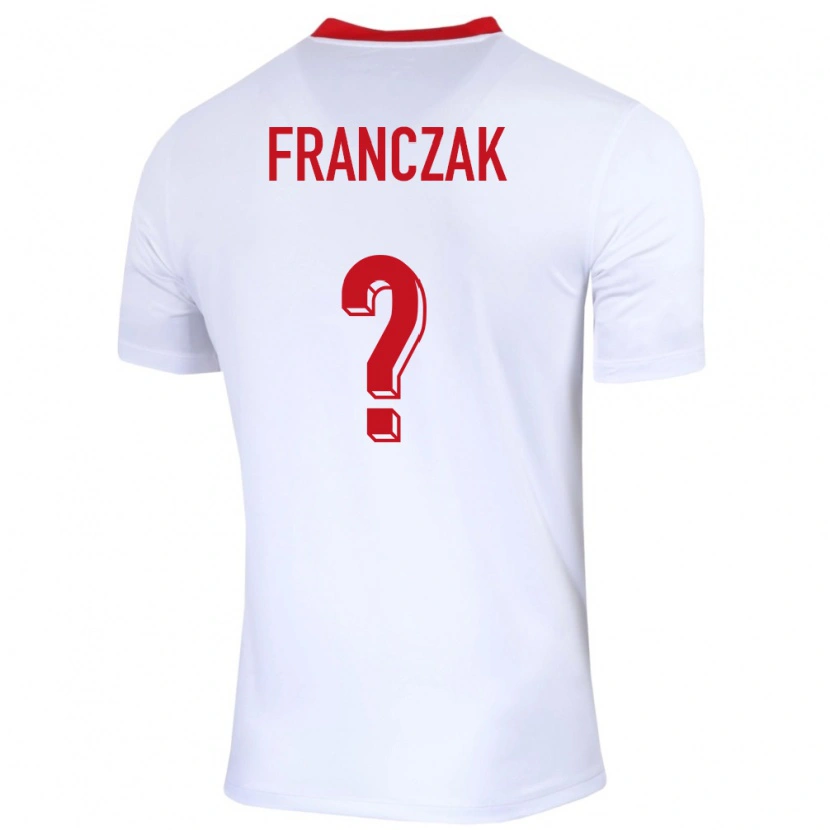 Danxen Damen Polen Franciszek Franczak #0 Weiß Heimtrikot Trikot 24-26 T-Shirt
