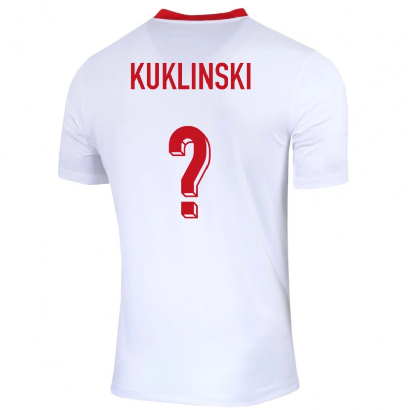 Danxen Damen Polen Oliwier Kuklinski #0 Weiß Heimtrikot Trikot 24-26 T-Shirt