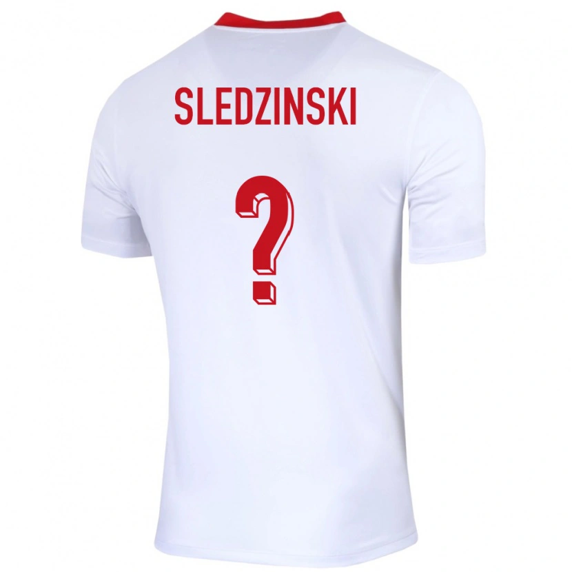 Danxen Damen Polen Eryk Sledzinski #0 Weiß Heimtrikot Trikot 24-26 T-Shirt