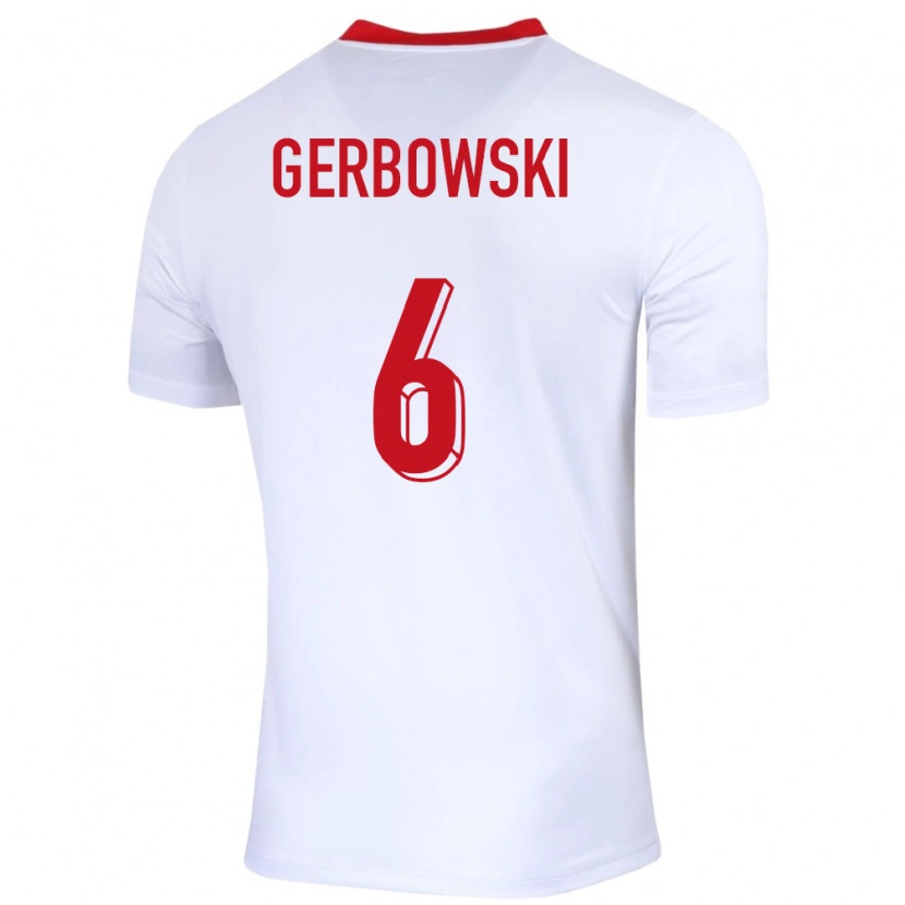 Danxen Damen Polen Fryderyk Gerbowski #6 Weiß Heimtrikot Trikot 24-26 T-Shirt