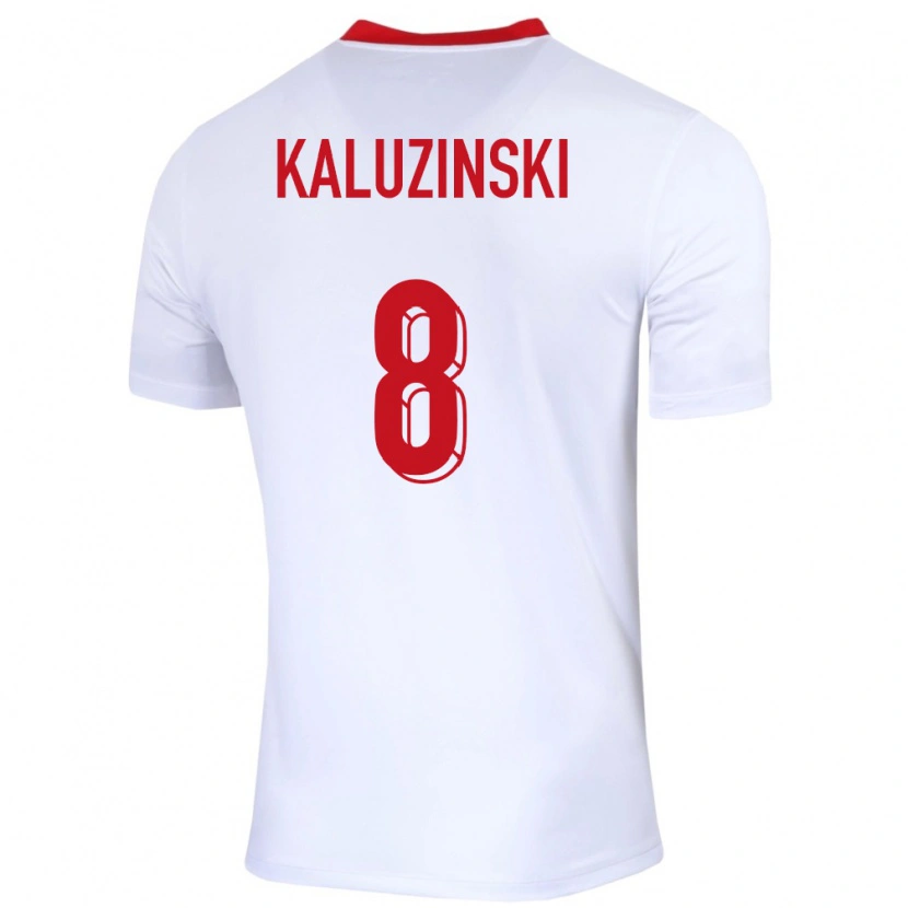 Danxen Damen Polen Jakub Kaluzinski #8 Weiß Heimtrikot Trikot 24-26 T-Shirt