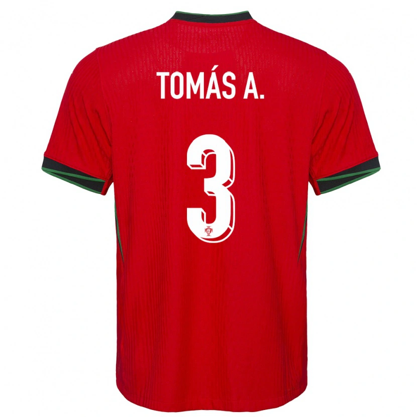 Danxen Damen Portugal Tomás Araújo #3 Rot Heimtrikot Trikot 24-26 T-Shirt