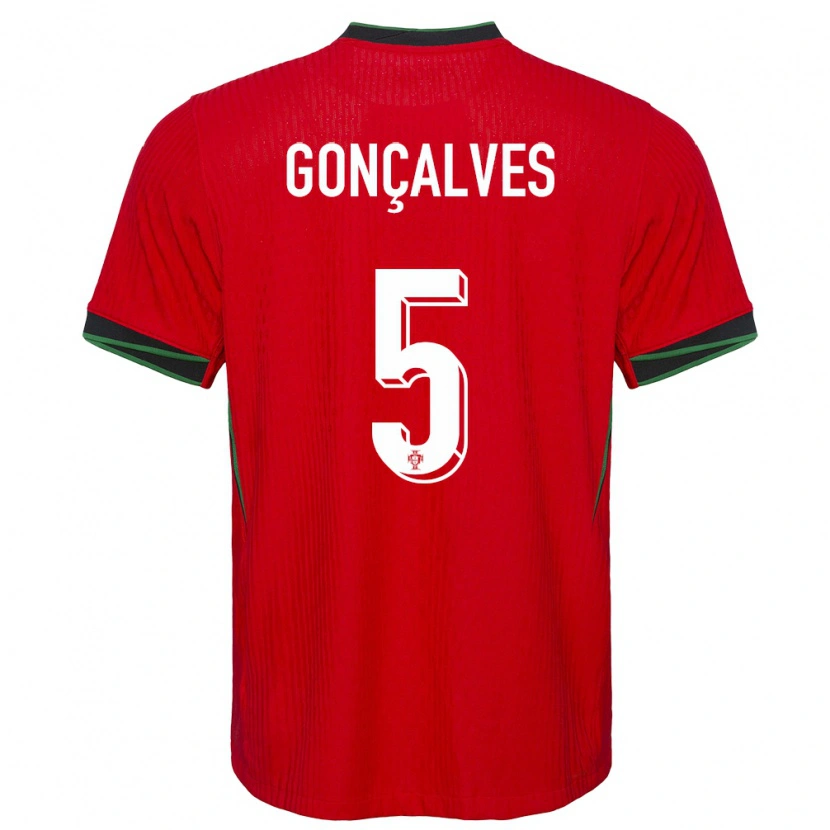 Danxen Damen Portugal Martim Gonçalves #5 Rot Heimtrikot Trikot 24-26 T-Shirt