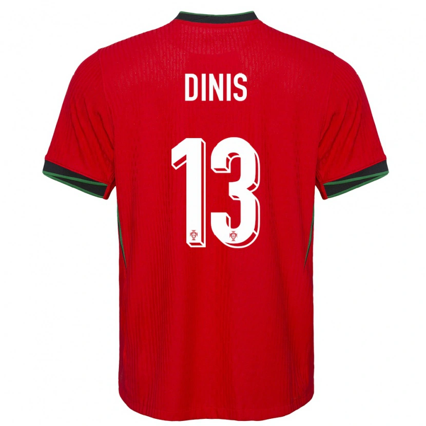 Danxen Damen Portugal Vasco Dinis #13 Rot Heimtrikot Trikot 24-26 T-Shirt