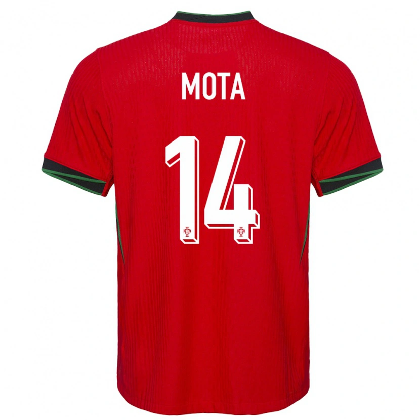 Danxen Damen Portugal Edgar Mota #14 Rot Heimtrikot Trikot 24-26 T-Shirt