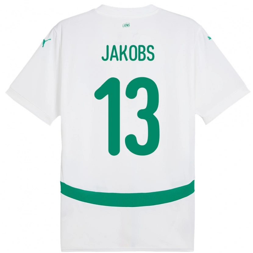 Danxen Damen Senegal Ismail Jakobs #13 Weiß Heimtrikot Trikot 24-26 T-Shirt