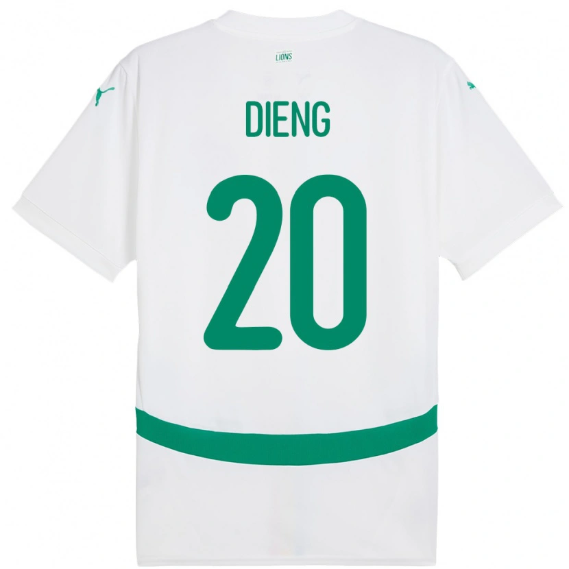 Danxen Damen Senegal Bamba Dieng #20 Weiß Heimtrikot Trikot 24-26 T-Shirt