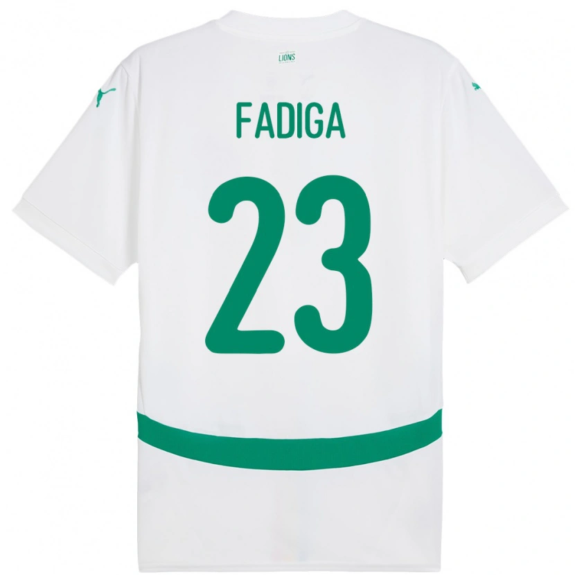 Danxen Damen Senegal Noah Fadiga #23 Weiß Heimtrikot Trikot 24-26 T-Shirt