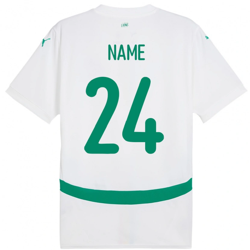 Danxen Damen Senegal Moustapha Name #24 Weiß Heimtrikot Trikot 24-26 T-Shirt