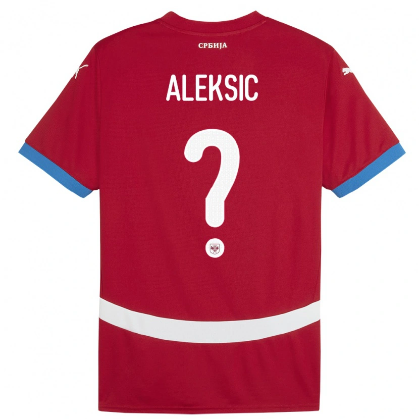 Danxen Damen Serbien Milan Aleksic #0 Rot Heimtrikot Trikot 24-26 T-Shirt