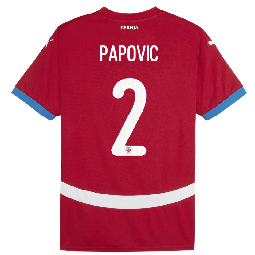 Danxen Damen Serbien Niksa Papovic #2 Rot Heimtrikot Trikot 24-26 T-Shirt