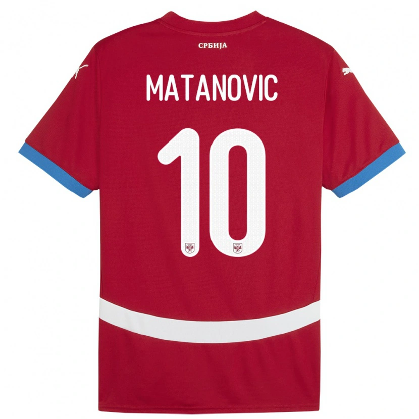 Danxen Damen Serbien Ognjen Matanovic #10 Rot Heimtrikot Trikot 24-26 T-Shirt