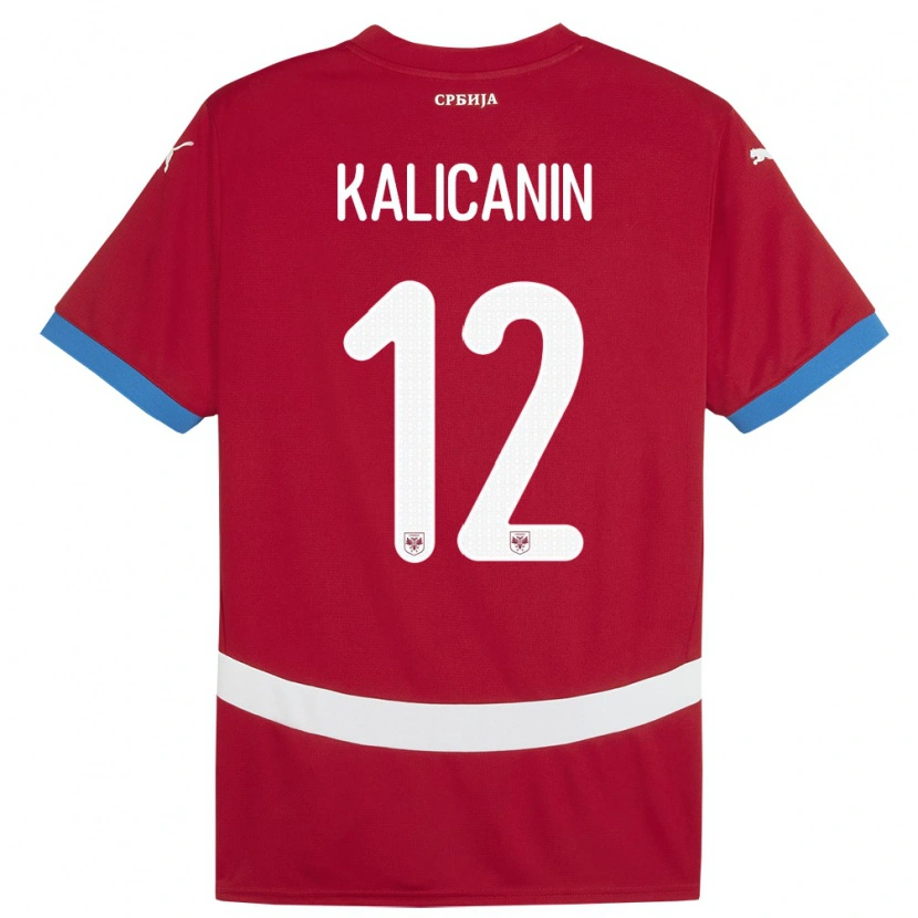 Danxen Damen Serbien Lazar Kalicanin #12 Rot Heimtrikot Trikot 24-26 T-Shirt