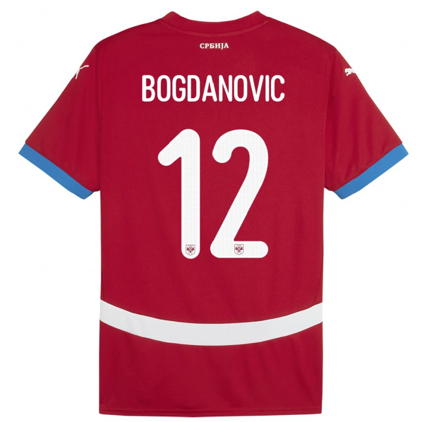 Danxen Damen Serbien Bogdan Bogdanovic #12 Rot Heimtrikot Trikot 24-26 T-Shirt