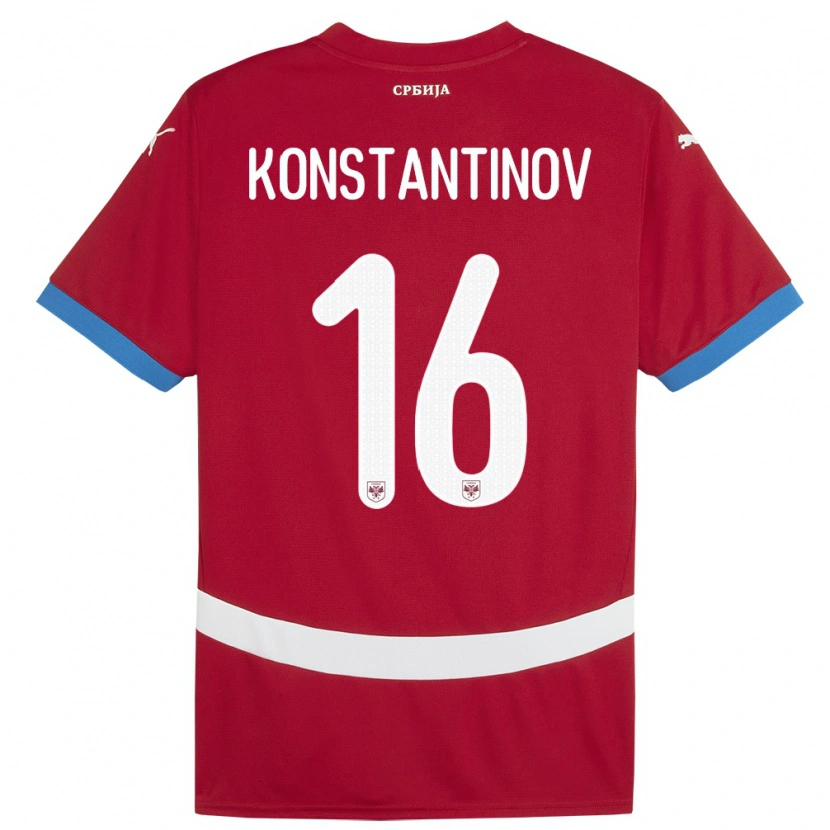 Danxen Damen Serbien Lazar Konstantinov #16 Rot Heimtrikot Trikot 24-26 T-Shirt