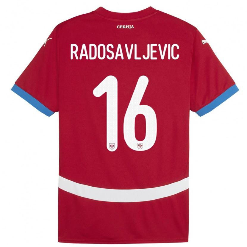 Danxen Damen Serbien Lazar Radosavljevic #16 Rot Heimtrikot Trikot 24-26 T-Shirt