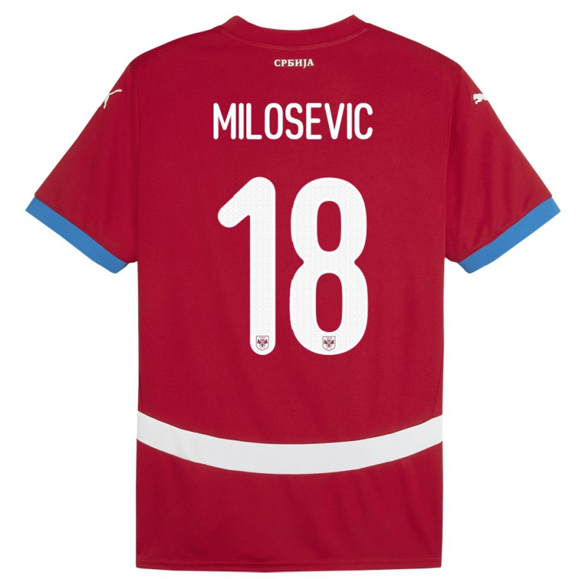 Danxen Damen Serbien Mateja Milosevic #18 Rot Heimtrikot Trikot 24-26 T-Shirt