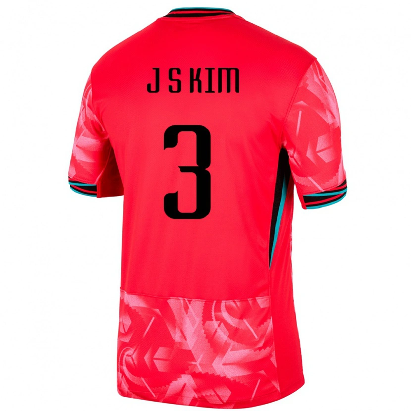 Danxen Damen Südkorea Jin-Su Kim #3 Rot Heimtrikot Trikot 24-26 T-Shirt