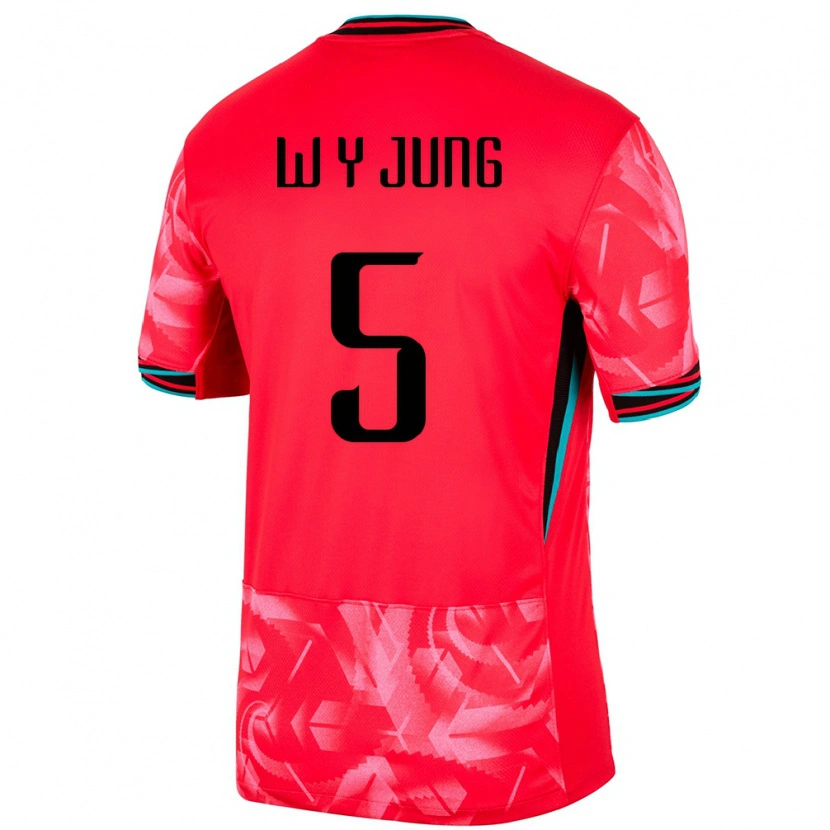 Danxen Damen Südkorea Woo-Young Jung #5 Rot Heimtrikot Trikot 24-26 T-Shirt
