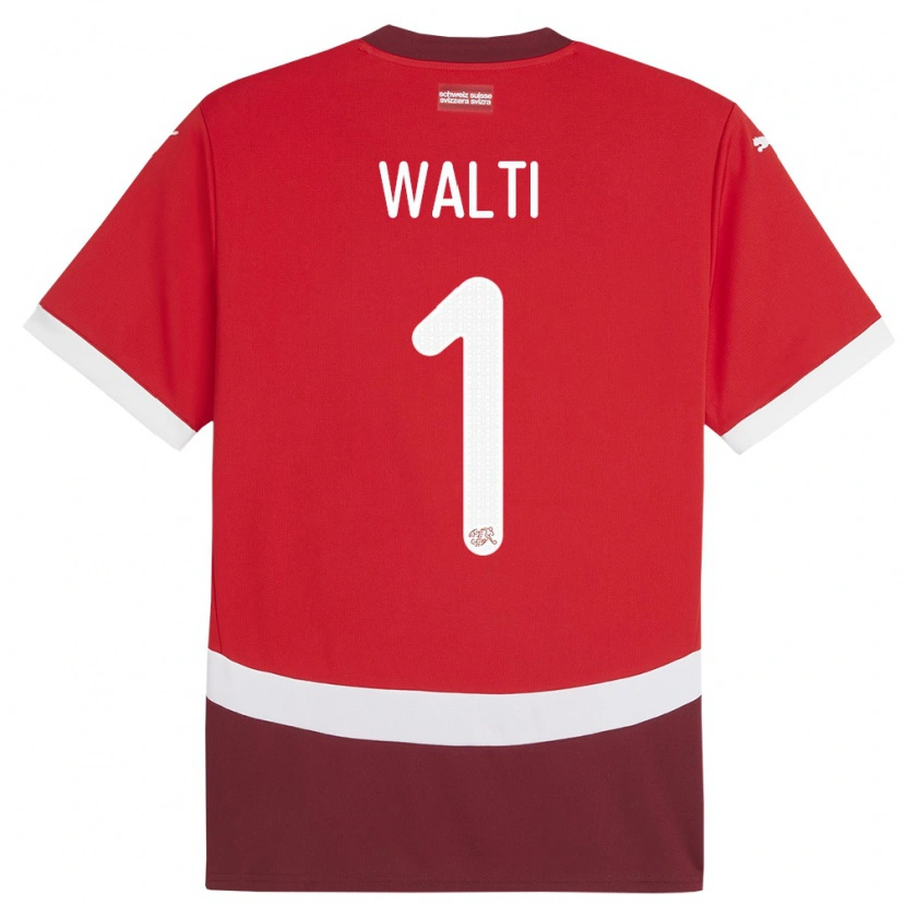 Danxen Damen Schweiz Dario Wälti #1 Rot Heimtrikot Trikot 24-26 T-Shirt