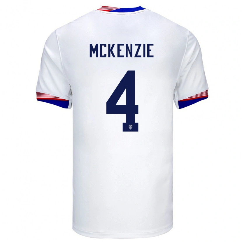Danxen Damen Vereinigte Staaten Mark Mckenzie #4 Weiß Heimtrikot Trikot 24-26 T-Shirt