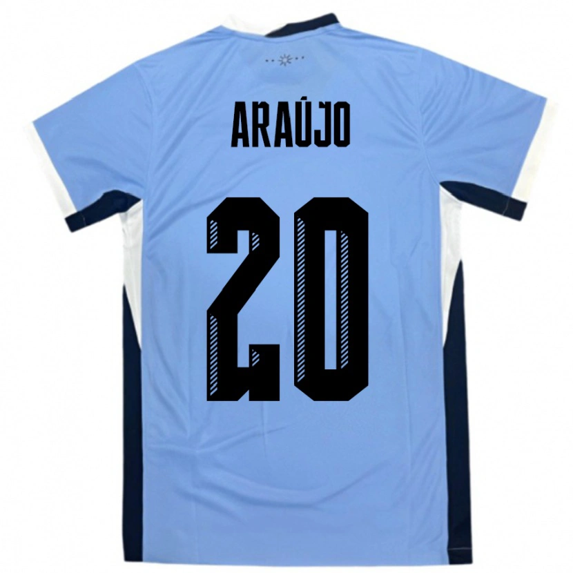 Danxen Damen Uruguay Maxi Araújo #20 Weiß Schwarz Heimtrikot Trikot 24-26 T-Shirt