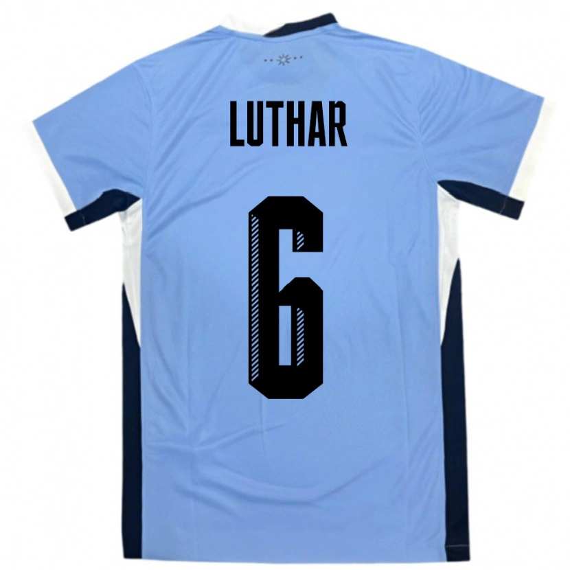 Danxen Damen Uruguay Thiago Luthar #6 Weiß Schwarz Heimtrikot Trikot 24-26 T-Shirt