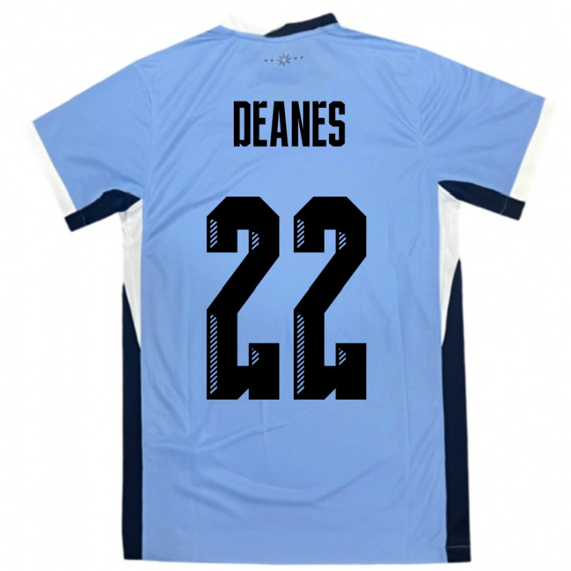 Danxen Damen Uruguay Tiago Deanes #22 Weiß Schwarz Heimtrikot Trikot 24-26 T-Shirt
